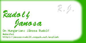 rudolf janosa business card